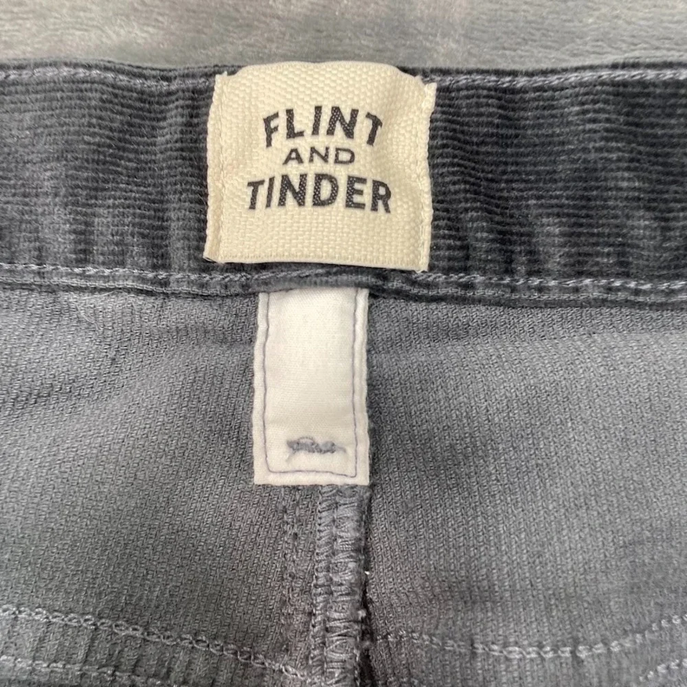 Flint and Tinder Corduroy Pants HB Athletic Tapered Fit Charcoal Gray Mens 36x32
